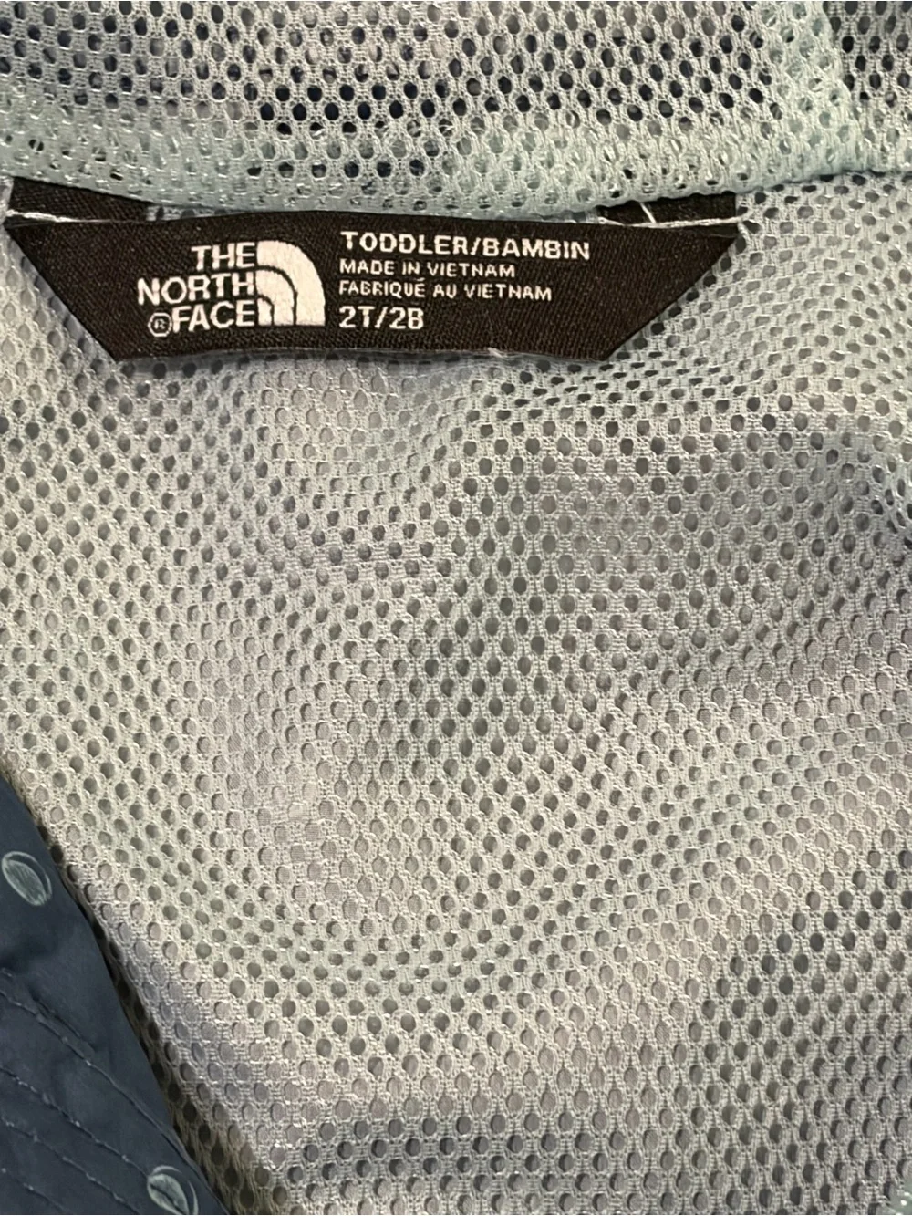 The North Face Kids Navy Hooded Raincoat with Logo